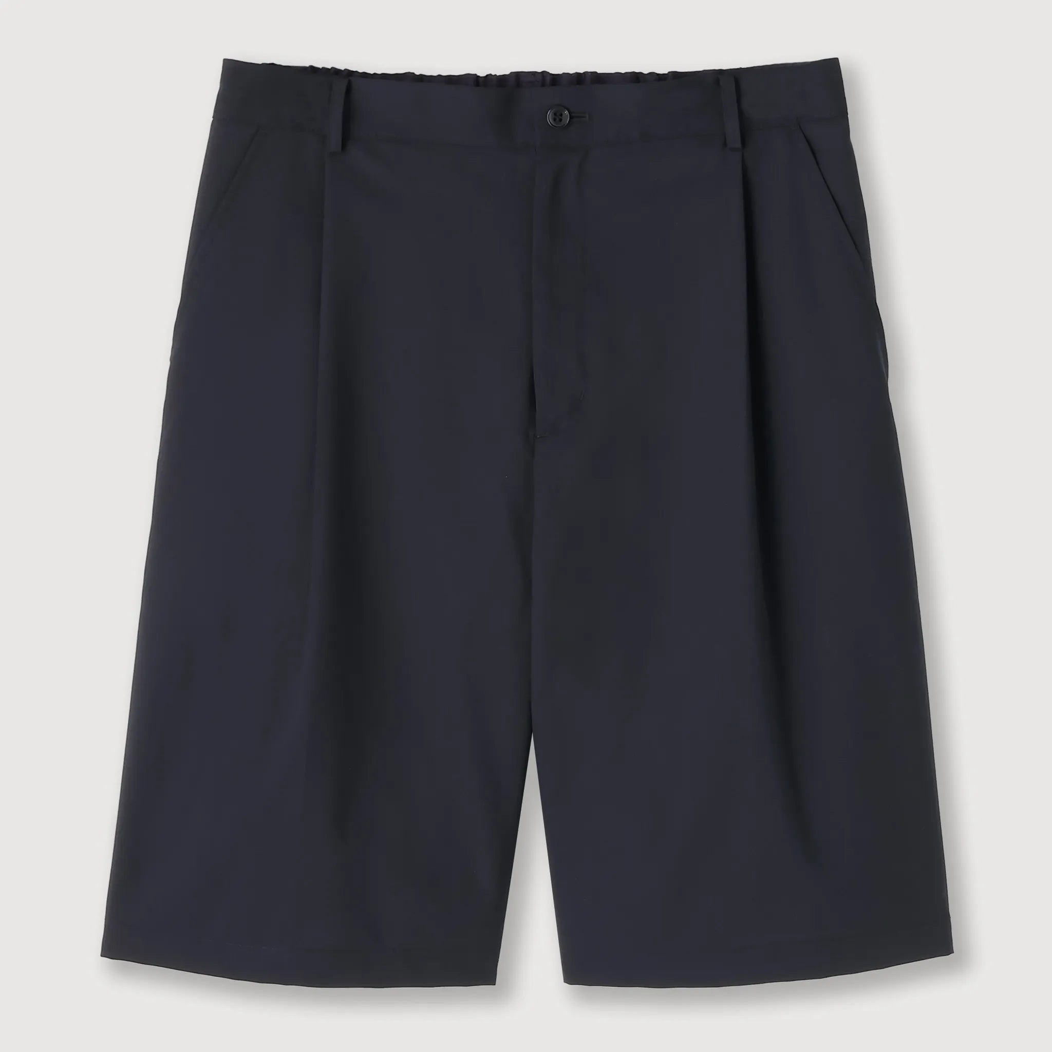 上品に見える大人の短パン ダークネイビー 商品画像 正面