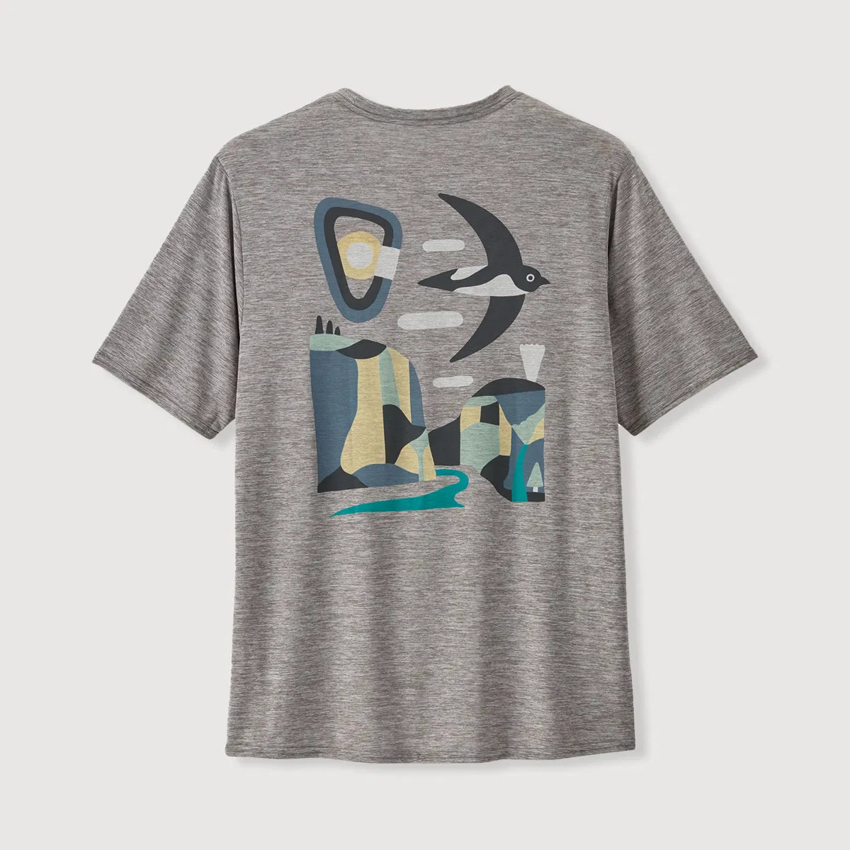 メンズ・キャプリーン・クール・デイリー・グラフィック・シャツ ヘザーグレー 商品画像 背面