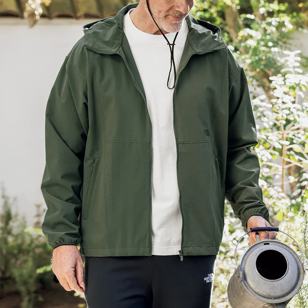 TNFビーフリージャケット オリーブカラー 着用画像