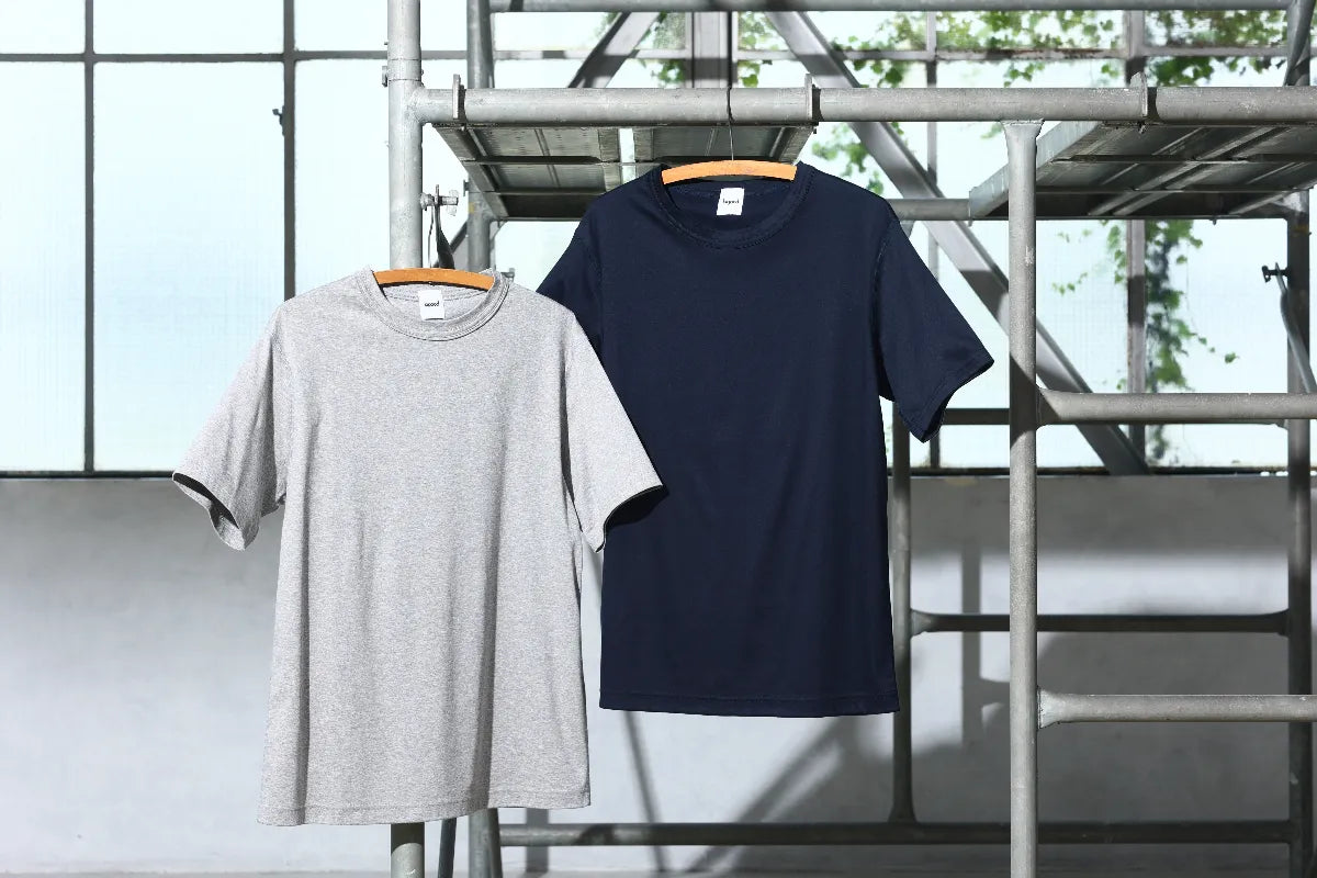 汗を気にしないTシャツ グレー&ネイビー