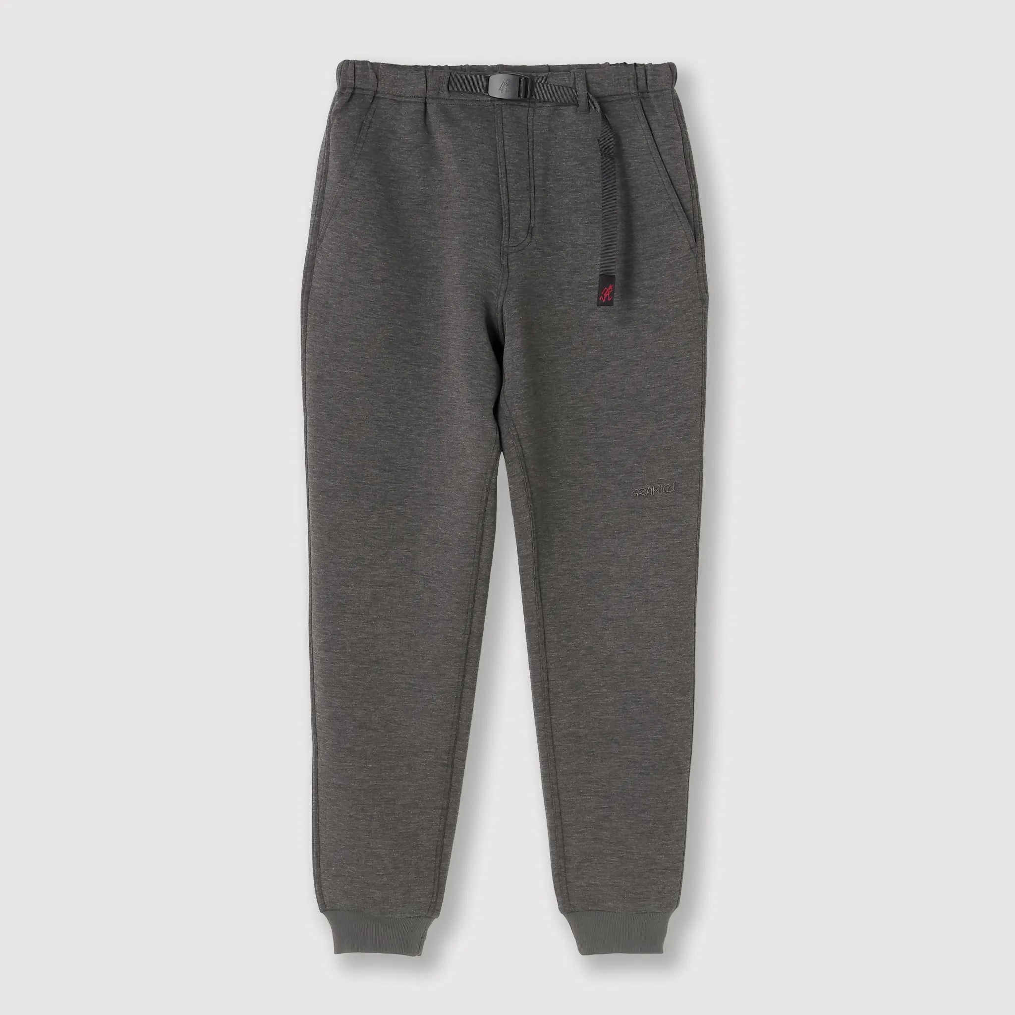 テックニットナローリブパンツ ヘザーチャコール 商品画像 正面