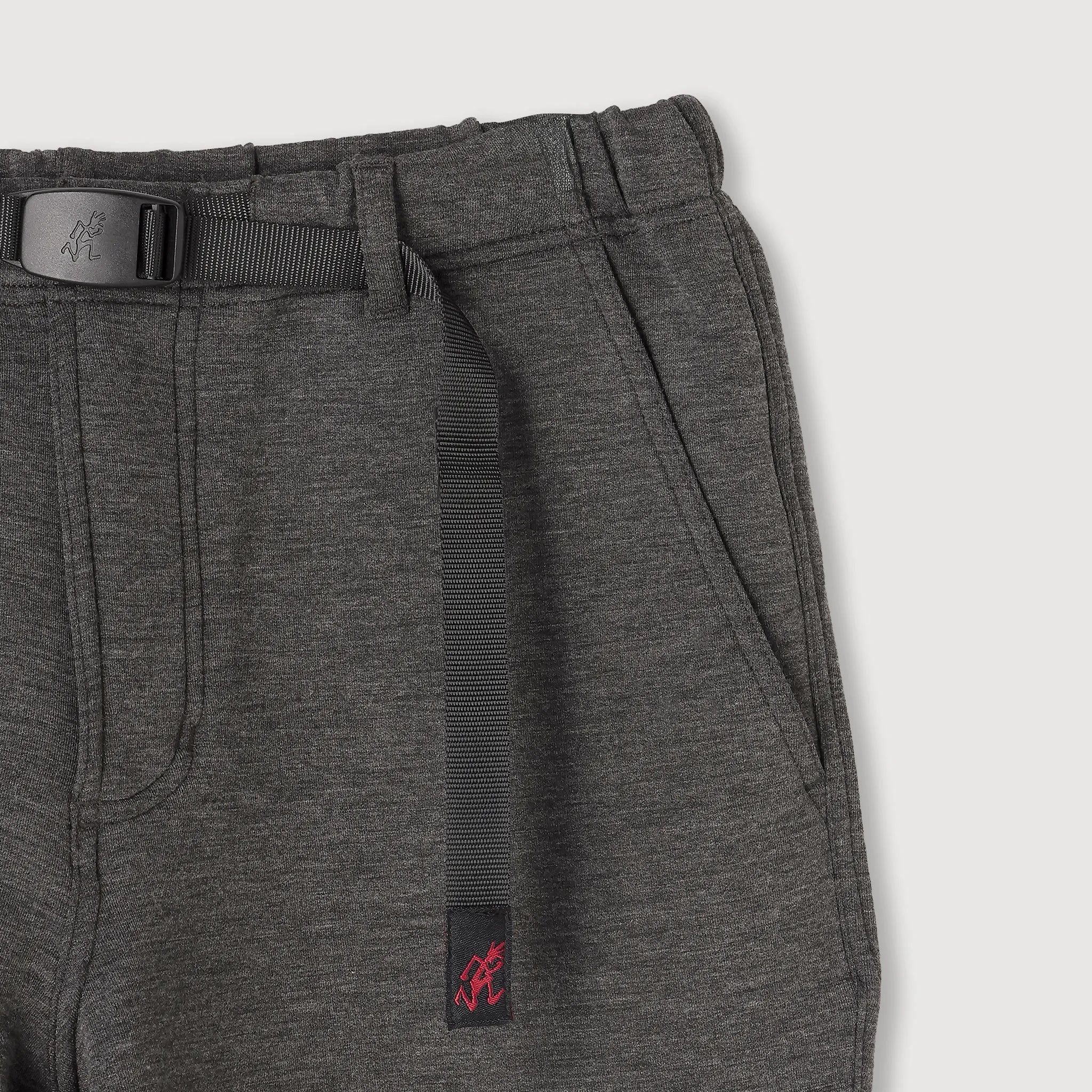 テックニットナローリブパンツ ヘザーチャコール 商品画像 ウエストアップ