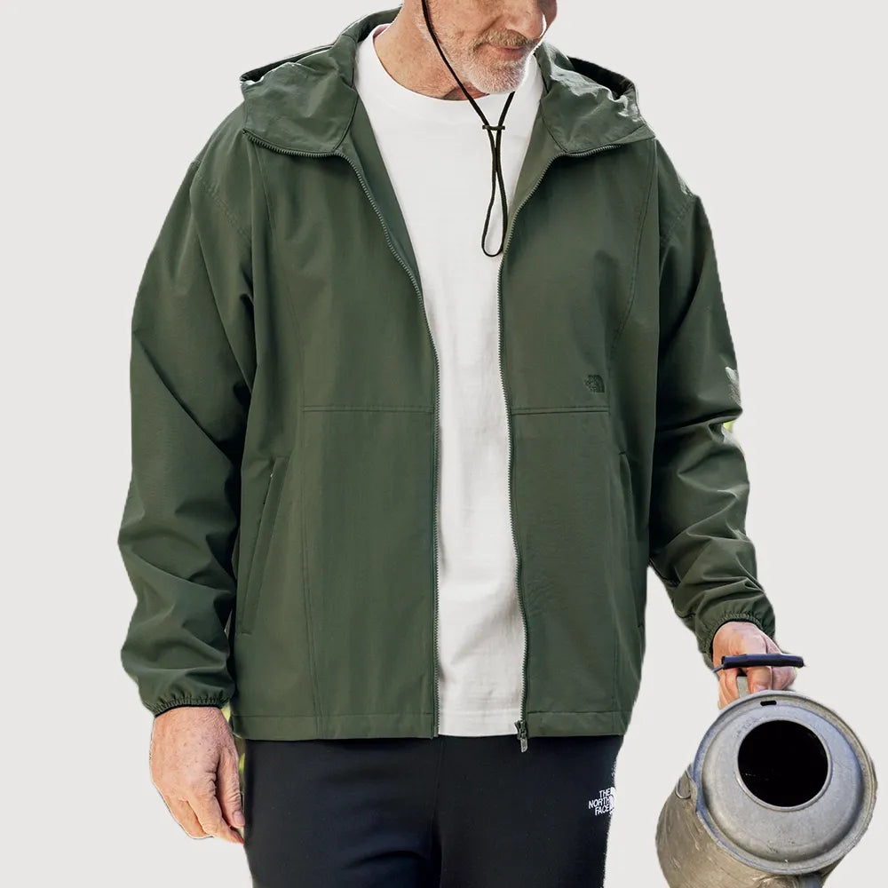 TNFビーフリージャケット　オリーブカラー　着用画像